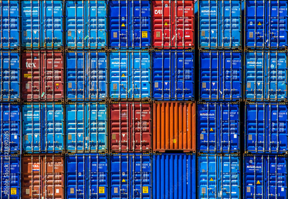 Fototapeta premium Shipping Containers make a pattern