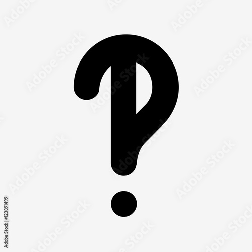 questions flat design icon isolated