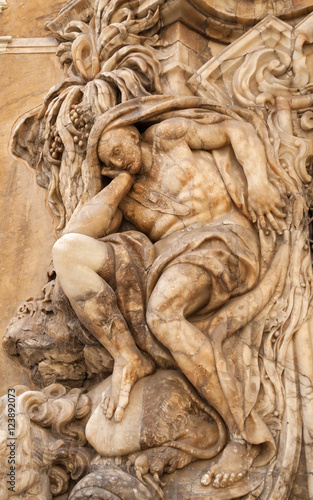 Sculpture on the front gate of Palacio del Marques de Dos Aguas Valencia