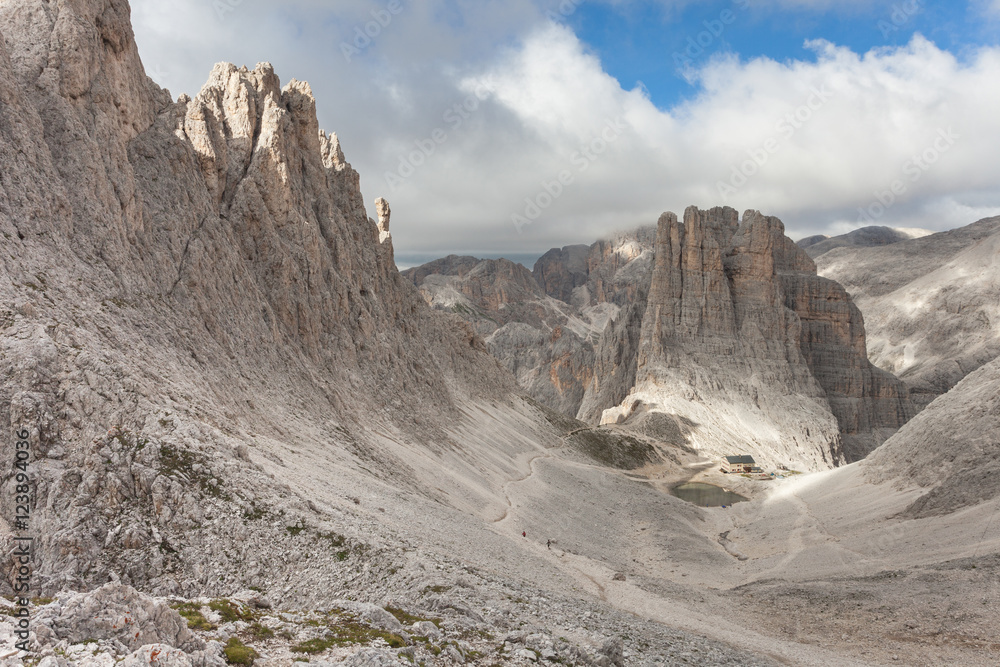 Mountain scenes from the Catinaccio area, Dolomites