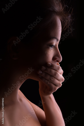 Woman in silence