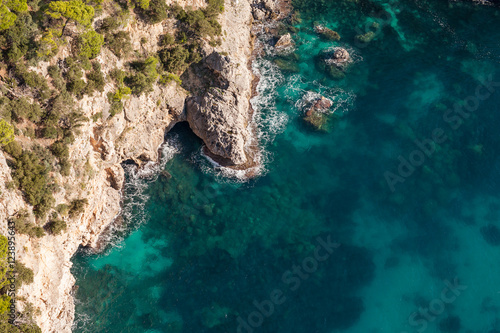 aerial view of the Greece coast line © mariusz szczygieł