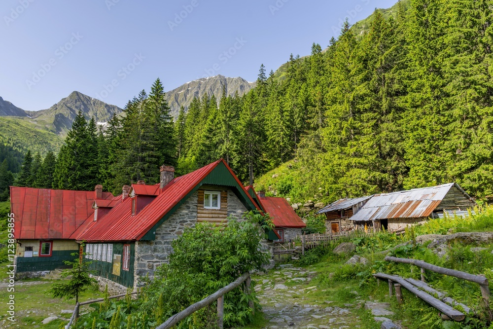 Old wooden farm in the mountains Old wooden farm in the mountains