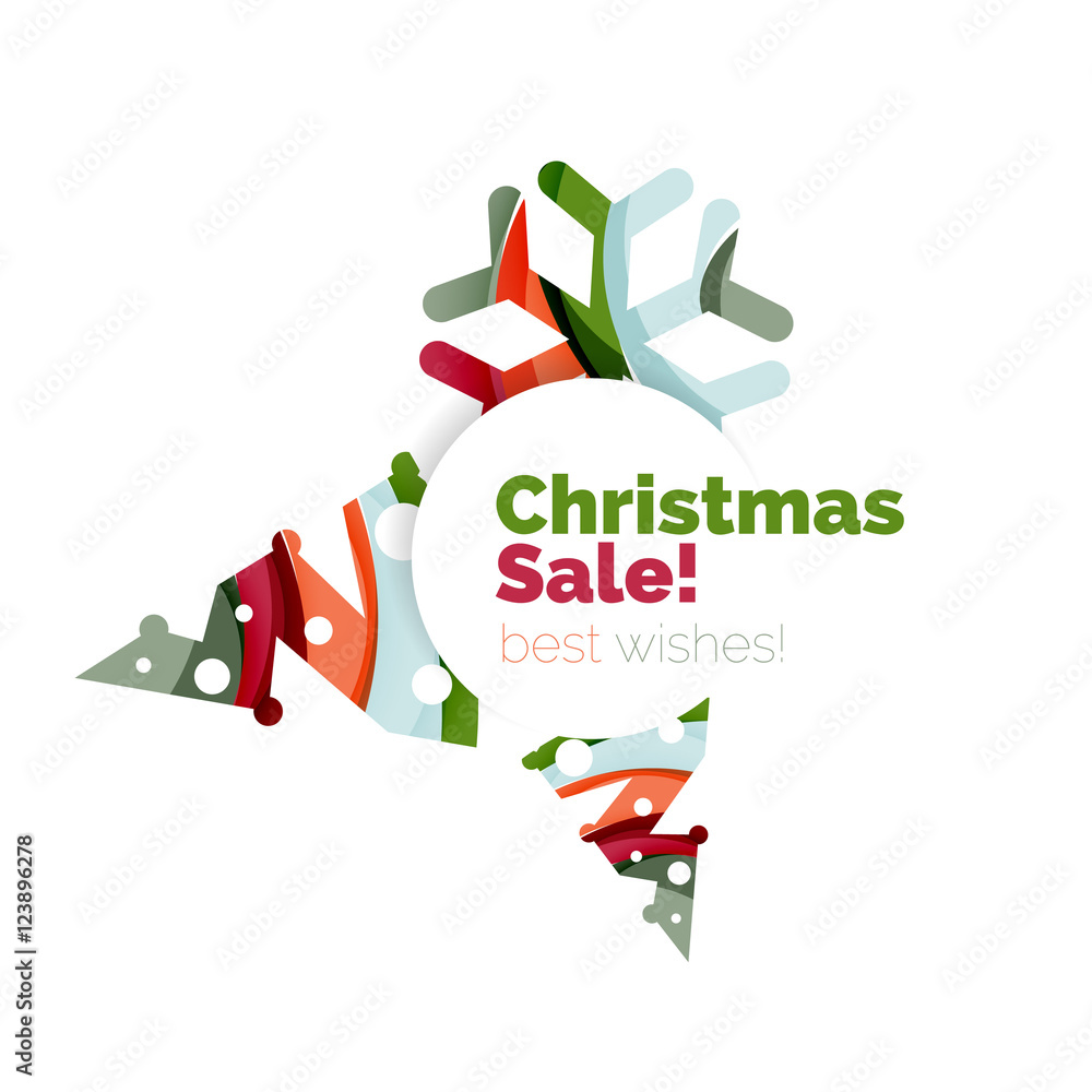 Christmas geometric abstract sale promo banner Christmas geometric abstract sale promo banner
