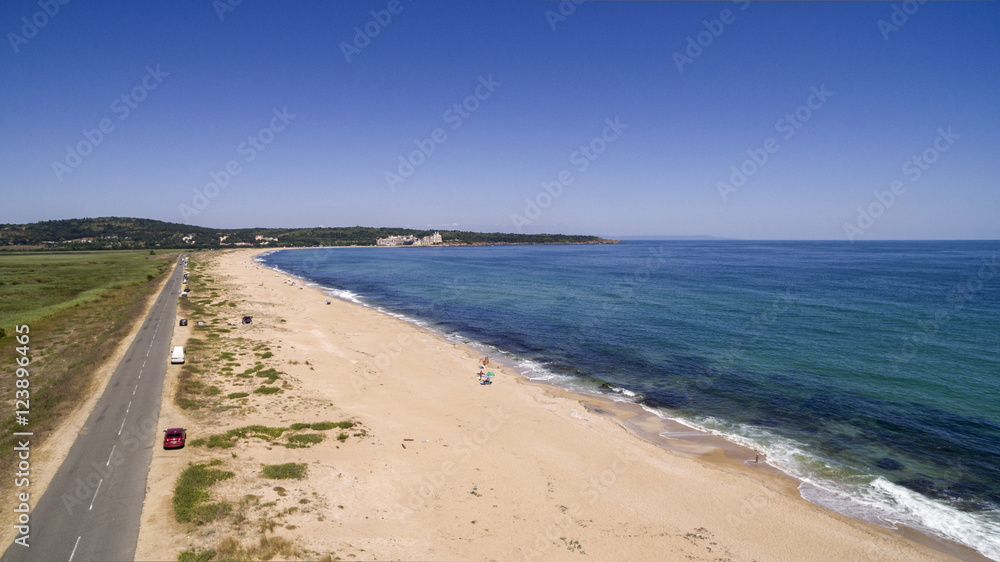 Aerial view of Dyuni beach, Black sea, Bulgaria Aerial view of Dyuni beach, Black sea, Bulgaria