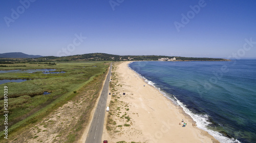 Aerial photo of Dyuni  beach  Bulgaria