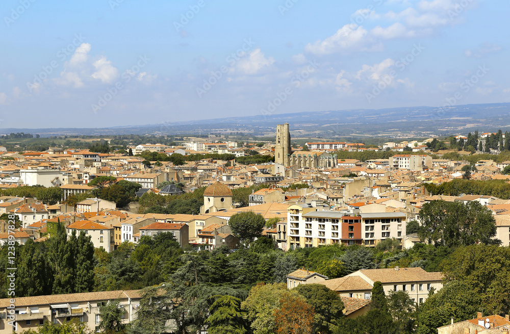 Panorama of Carcassonne lower town