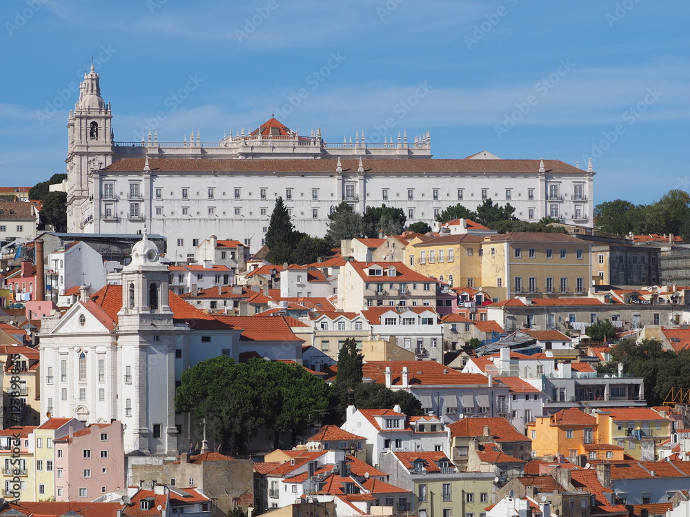  Lissabon Stadtansicht, Portugal im Sonnenaufgang 