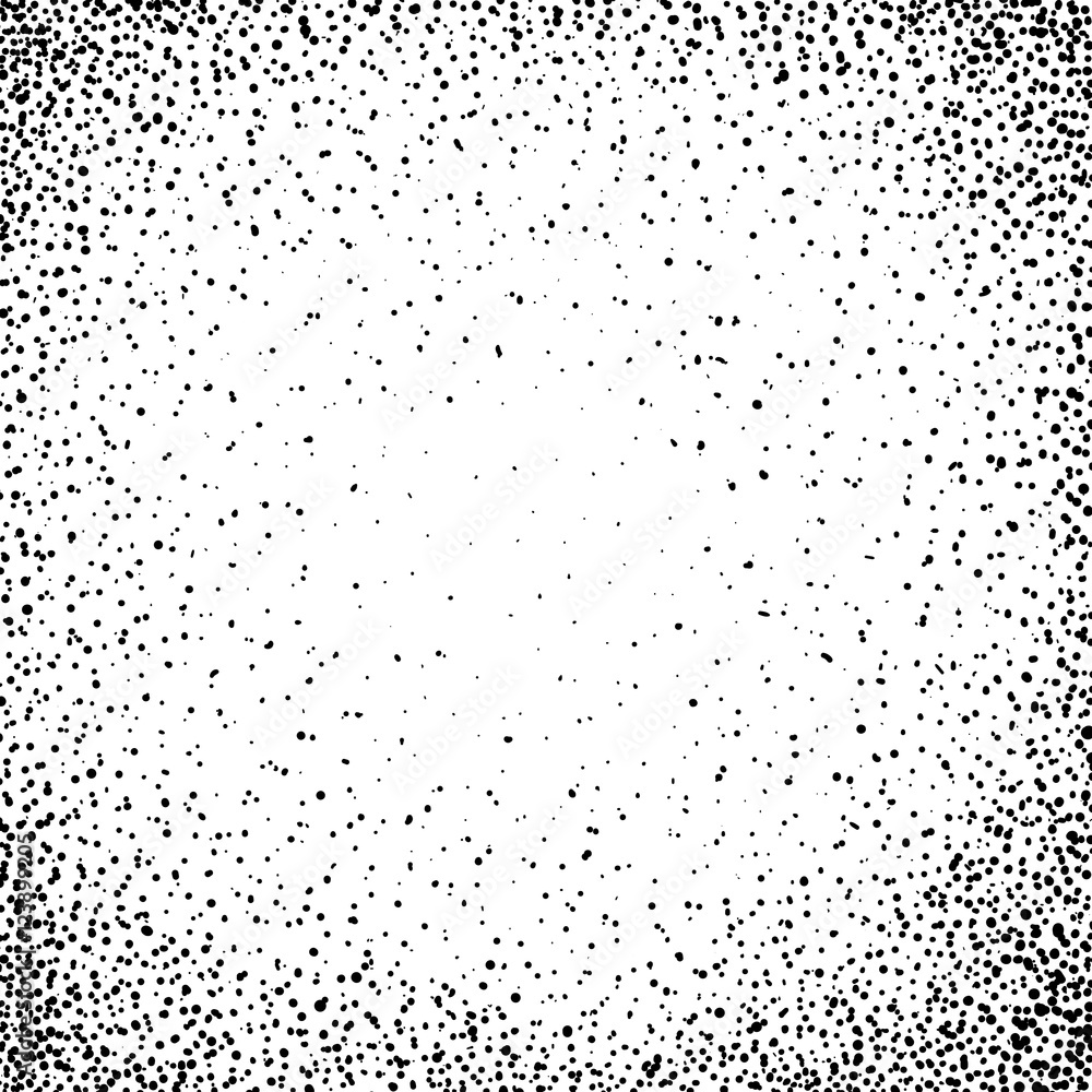 Square border frame with black dots on white background Square border frame with black dots on white background