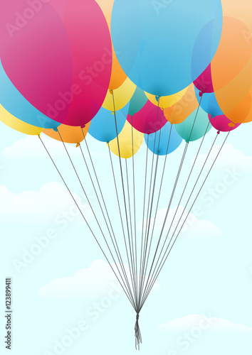 Fototapeta Naklejka Na Ścianę i Meble -  Bunch of colorful balloons