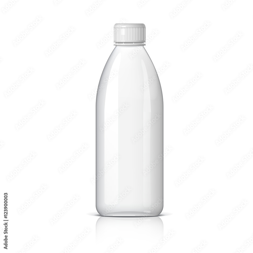 Naklejka premium Realistic plastic bottle for water.