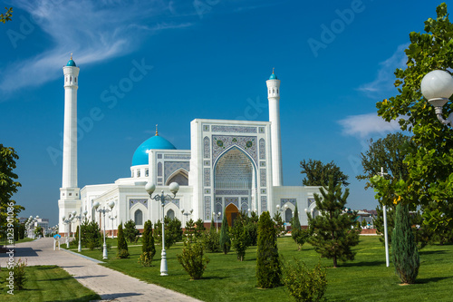 Minor White Mosque in Tashkent, Uzbekistan.