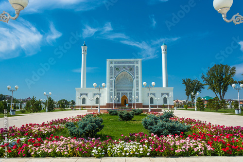 Minor White Mosque in Tashkent, Uzbekistan.
