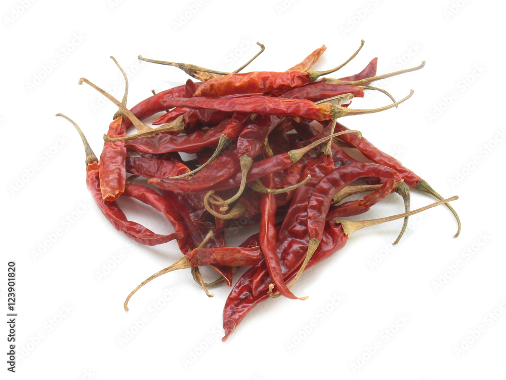 Fototapeta premium Dry Chili on isolate white background