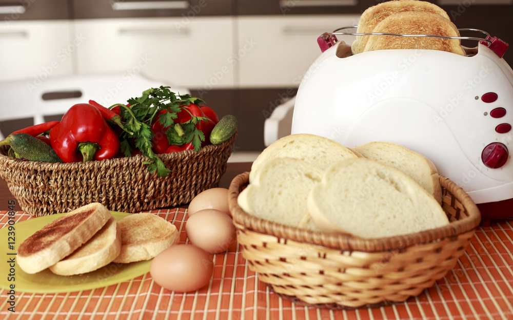 toasted bread and vegetables for breakfast toasted bread and vegetables for breakfast