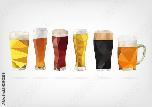 Low Poly Glass of Beer