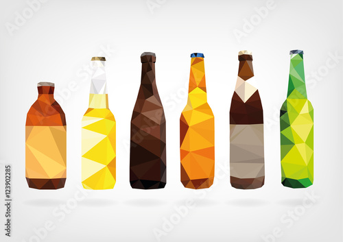 Low Poly Beer Bottles