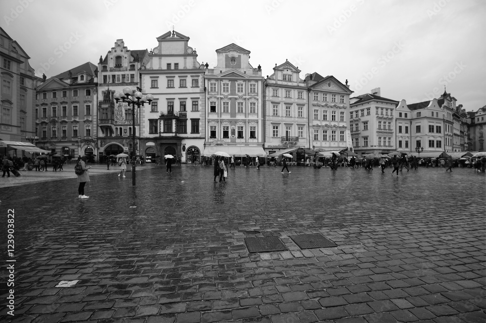 Verregneter Stadtbummel / Altstädter Ring im Herzen von Prag
