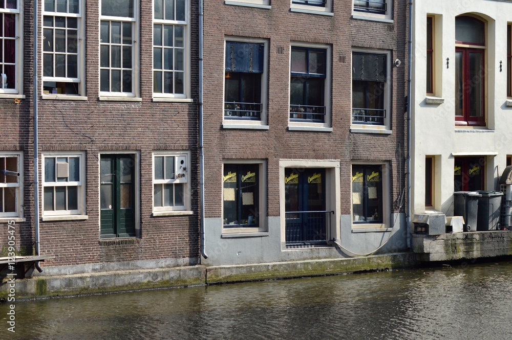 Fototapeta premium Building at the waterfront in Amsterdam