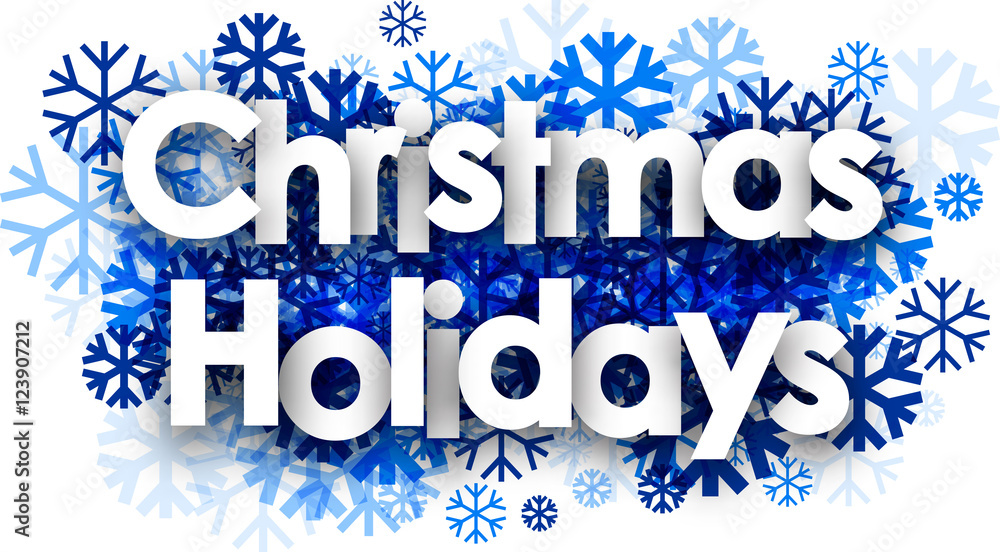 Christmas holidays background with snowflakes. Christmas holidays background with snowflakes.