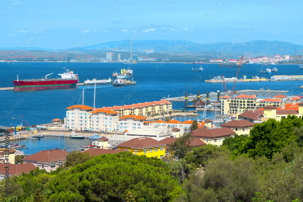 Gibraltar harbour district.