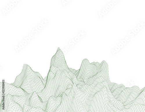 Abstract landscape. Mountai...