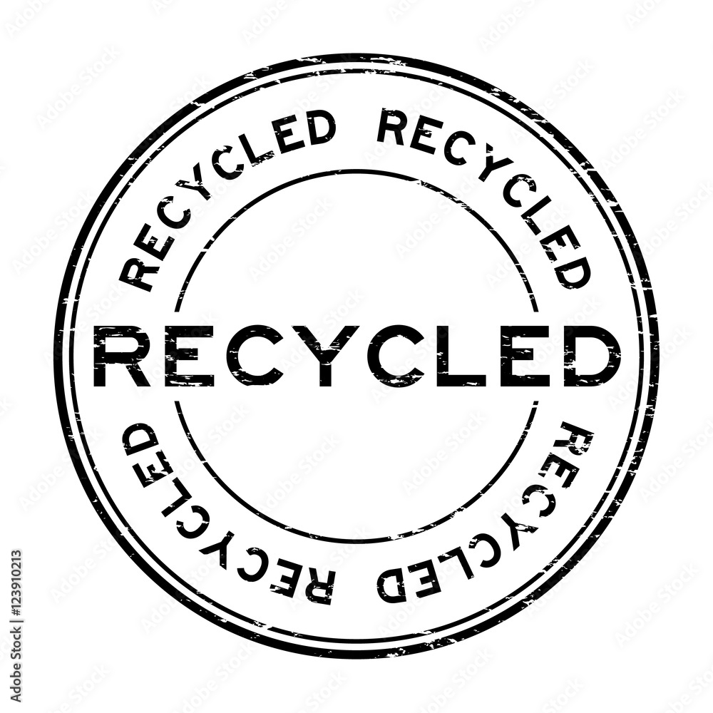 Grunge black recycled rubber stamp Grunge black recycled rubber stamp