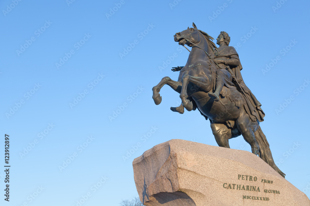Obraz premium Monument of the Peter Great by Maurice Falconet 1782 in St. Petersburg, Russia 