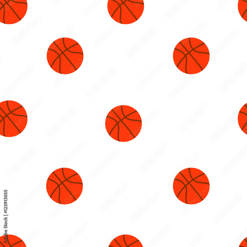 Vector seamless basketball pattern