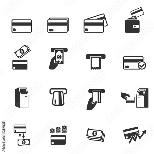 Credit card icons . Vector illustration.
