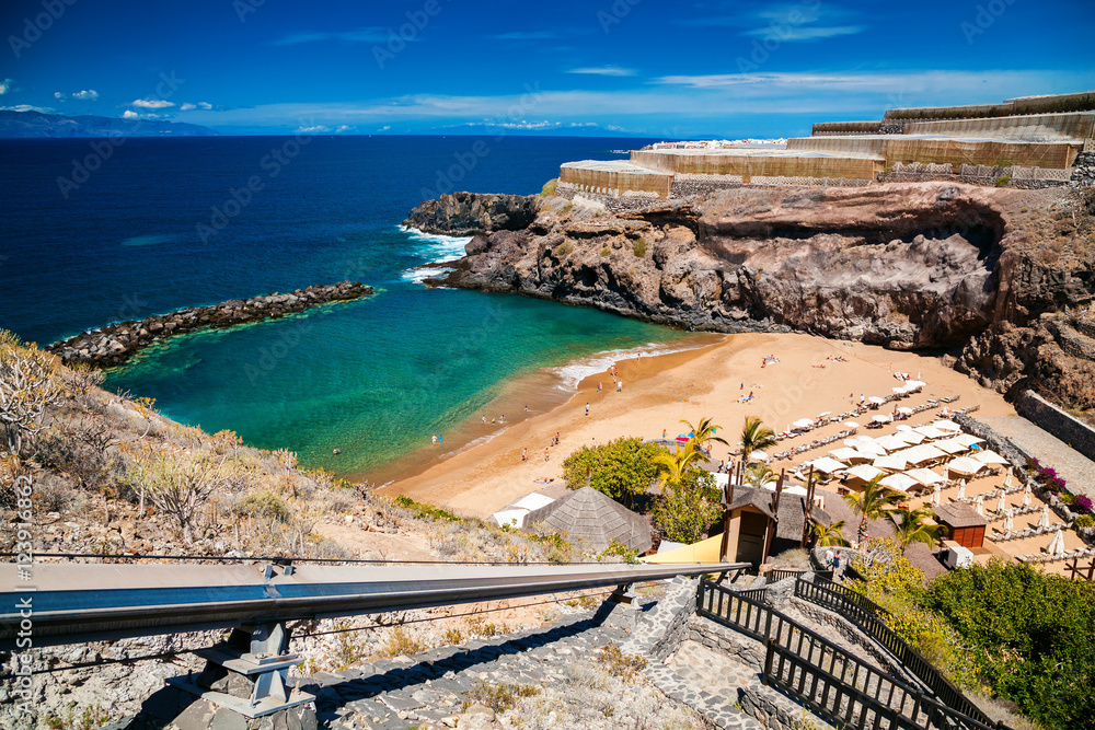 small Abama beach on the west coast of Tenerife