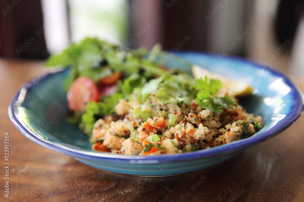 salad with quinoa and salmon salad with quinoa and salmon