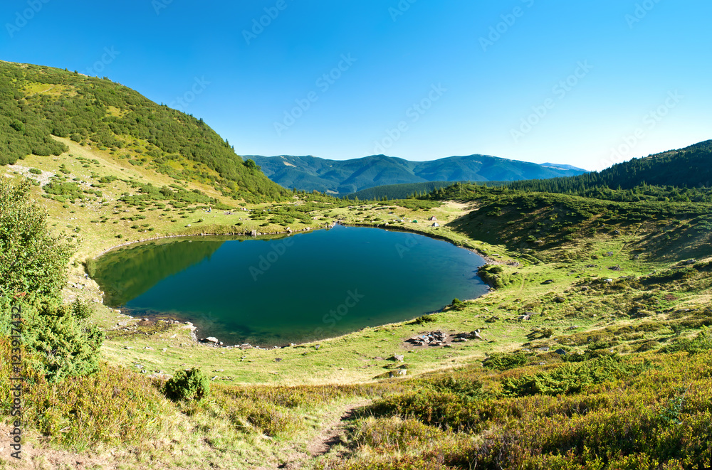 Lake Vorozheska in the Svydovets ridge
