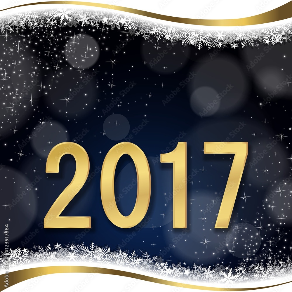 Naklejka premium Carte de vœux 2017. (bb)