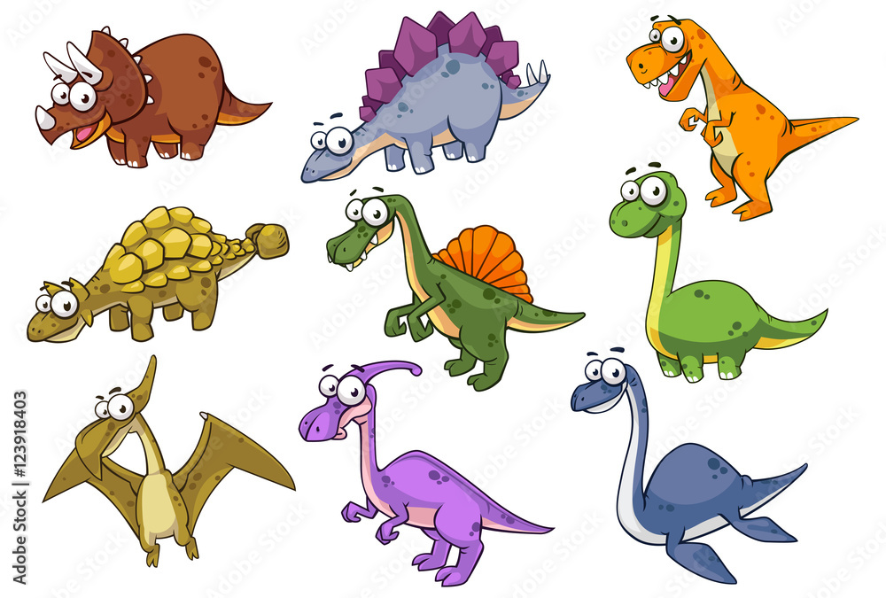 Fototapeta Kolekcja dinozaurów