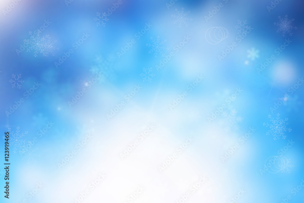 Blue abstract background blur.Holiday wallpaper.