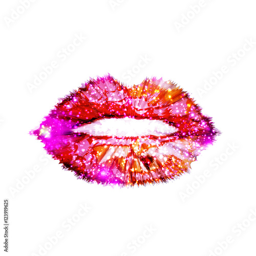 Woman lips love valentine kiss background easy all editable