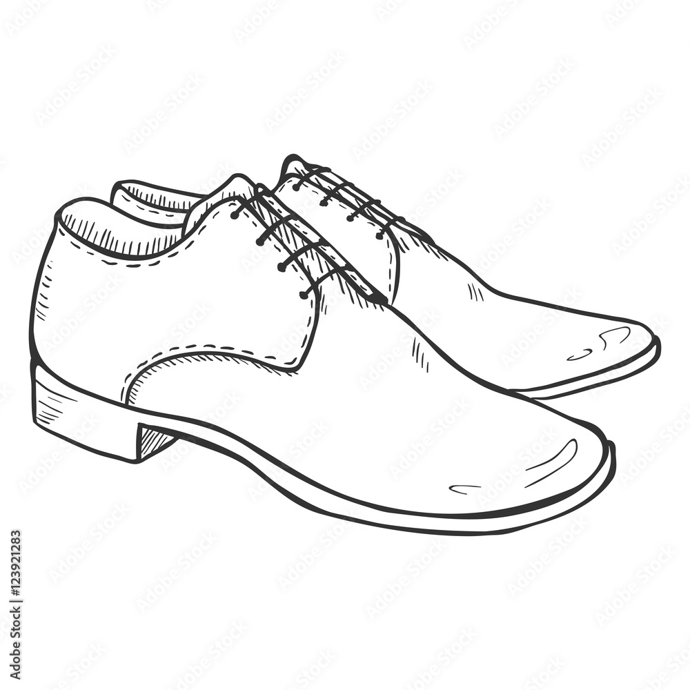 Man 2025 shoes drawing