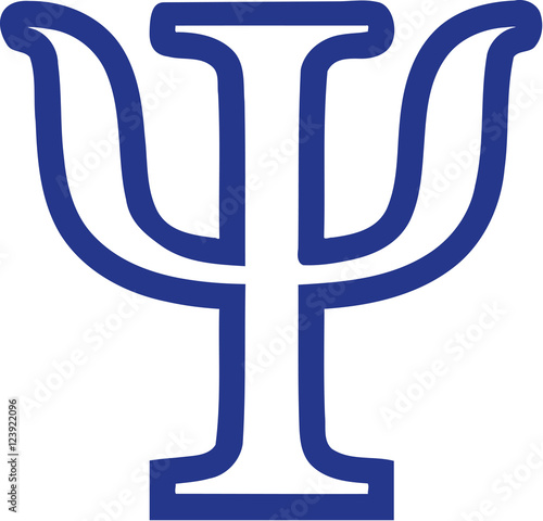 Greek psi sign outline