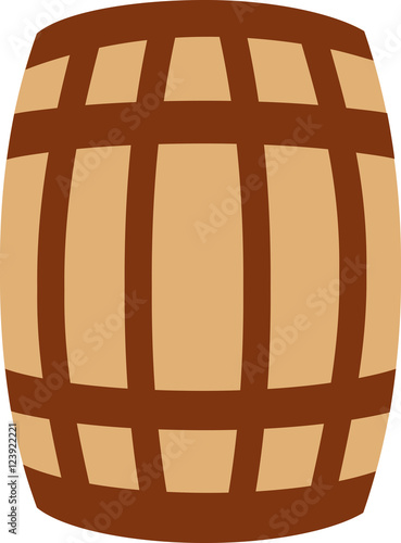 Wooden oak barrel