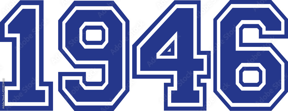 1946 Year college font 1946 Year college font