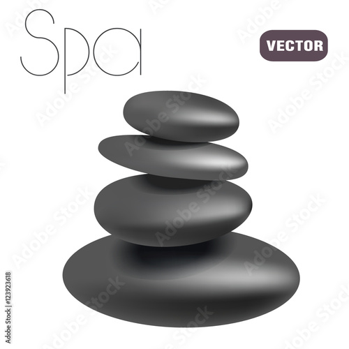 spa stones stack logo sign. Good for spa, yoga center,wellness, beauty salon and medicine designs.