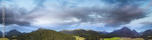 Valley of Dolomites, Panoramic view of Italian Alps