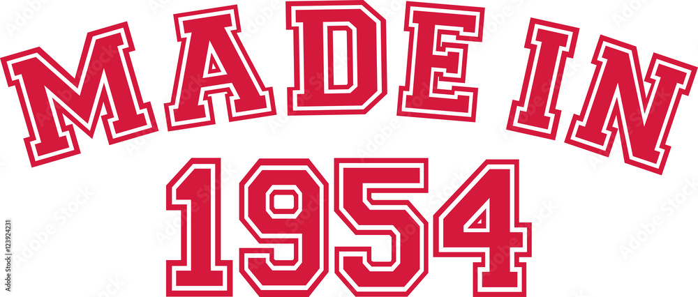 Made in 1954 Made in 1954