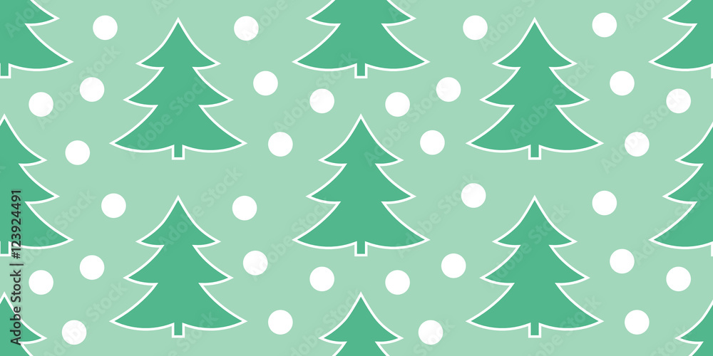 Obraz premium Christmas trees pattern