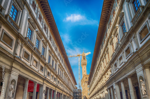 Uffizi Building facade in Florence