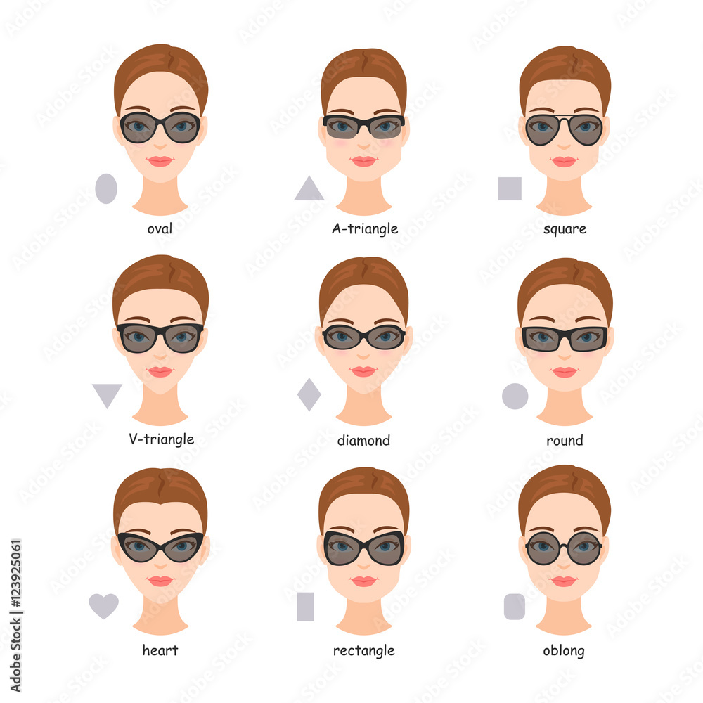 Various types top of sunglasses