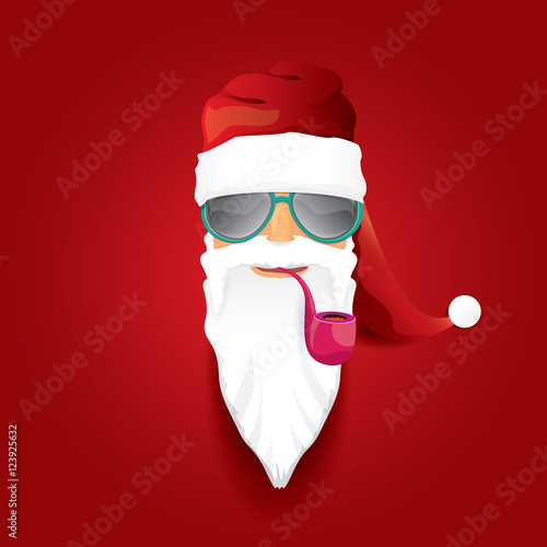 vector rock n roll santa claus