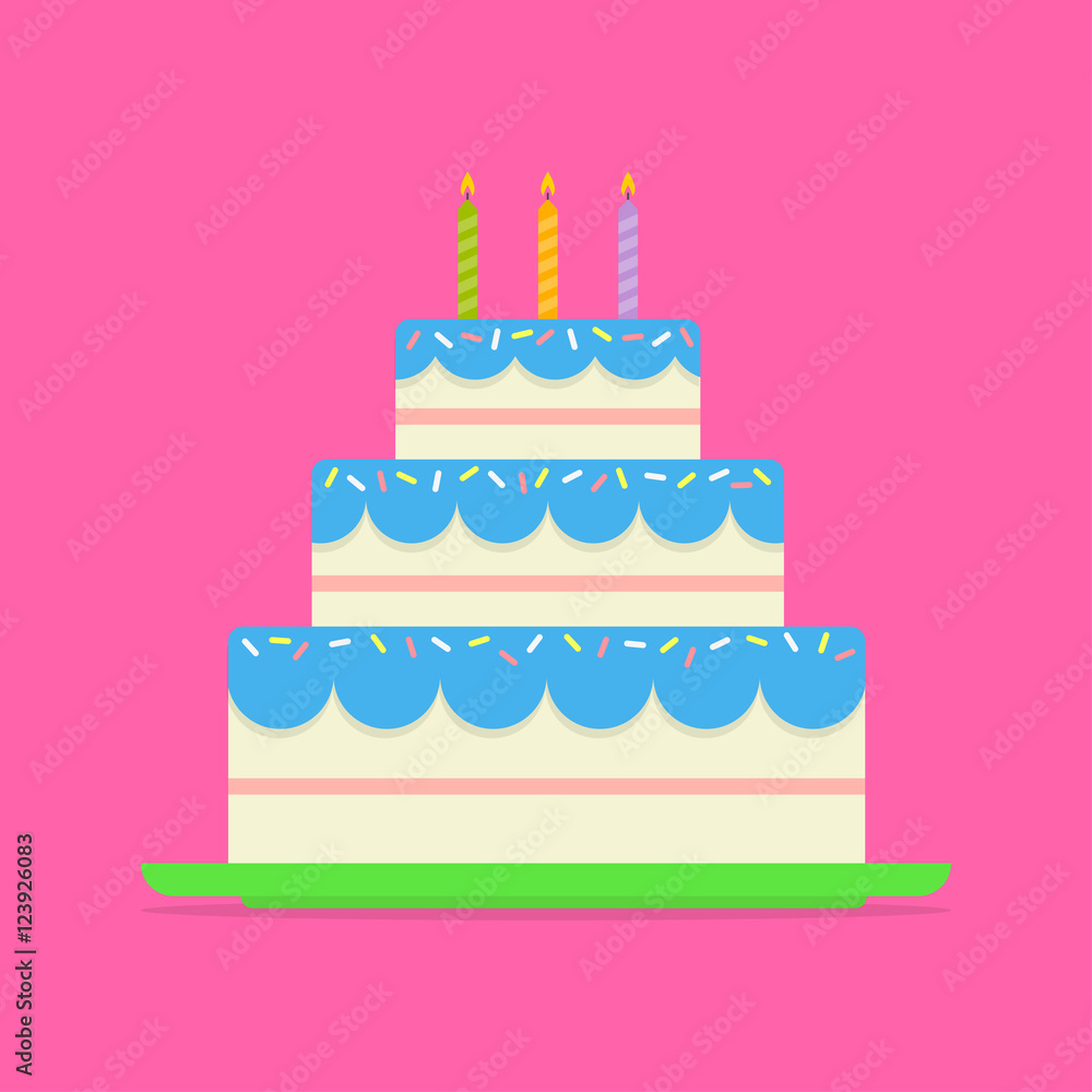 Birthday cake or wedding vector icon Birthday cake or wedding vector icon