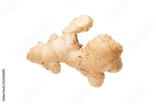 Ginger root on white background